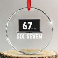 67 Six Seven Meme Crystal Glass Ornament Funny Tech Support - Wonder Print Shop