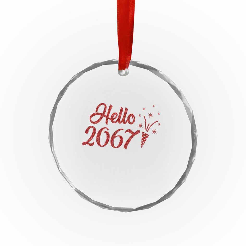 67 Six Seven Meme Crystal Glass Ornament New Year 2026 - Wonder Print Shop