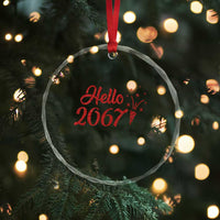 67 Six Seven Meme Crystal Glass Ornament New Year 2026 - Wonder Print Shop