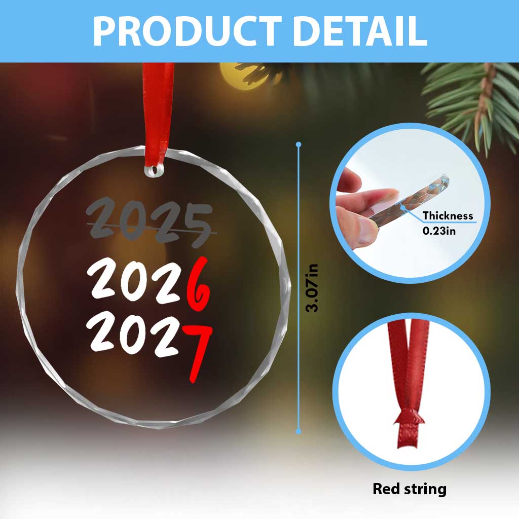 67 Six Seven Meme Crystal Glass Ornament New Year 2026 Gen Alpha Slang - Wonder Print Shop