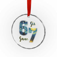67 Six Seven Meme Crystal Glass Ornament Starry Night Van Gogh - Wonder Print Shop