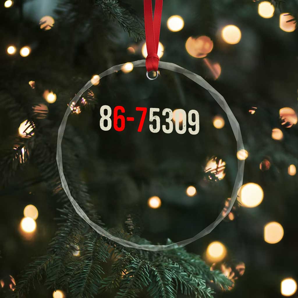 67 Six Seven Meme Crystal Glass Ornament Vintage 80s Music 8675309 Jenny - Wonder Print Shop