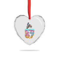 67 Six Seven Meme Heart Crystal Glass Ornament Funny Dirt Bike Motocross Ice Cream Drip - Wonder Print Shop