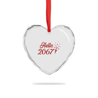 67 Six Seven Meme Heart Crystal Glass Ornament New Year 2026 - Wonder Print Shop