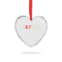 67 Six Seven Meme Heart Crystal Glass Ornament Vintage 80s Music 8675309 Jenny - Wonder Print Shop