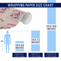67 Six Seven Pink Santa Christmas Meme Wrapping Paper Roll - Wonder Print Shop