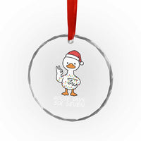 67 Six Seven Silly Goose Christmas Meme Crystal Glass Ornament - Wonder Print Shop