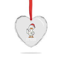 67 Six Seven Silly Goose Christmas Meme Heart Crystal Glass Ornament - Wonder Print Shop