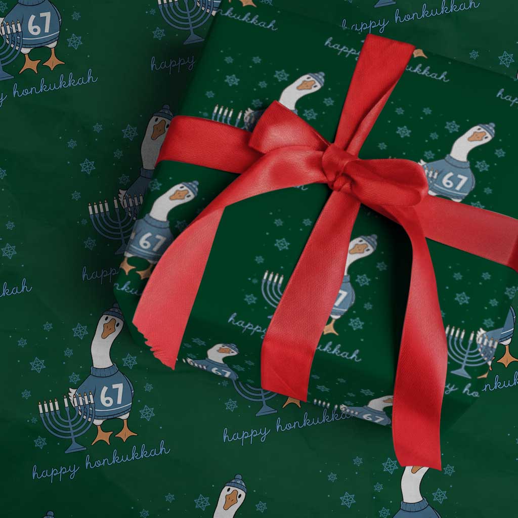 67 Six Seven Silly Goose Hanukkah Meme Wrapping Paper Roll Happy Honkukkah - Wonder Print Shop