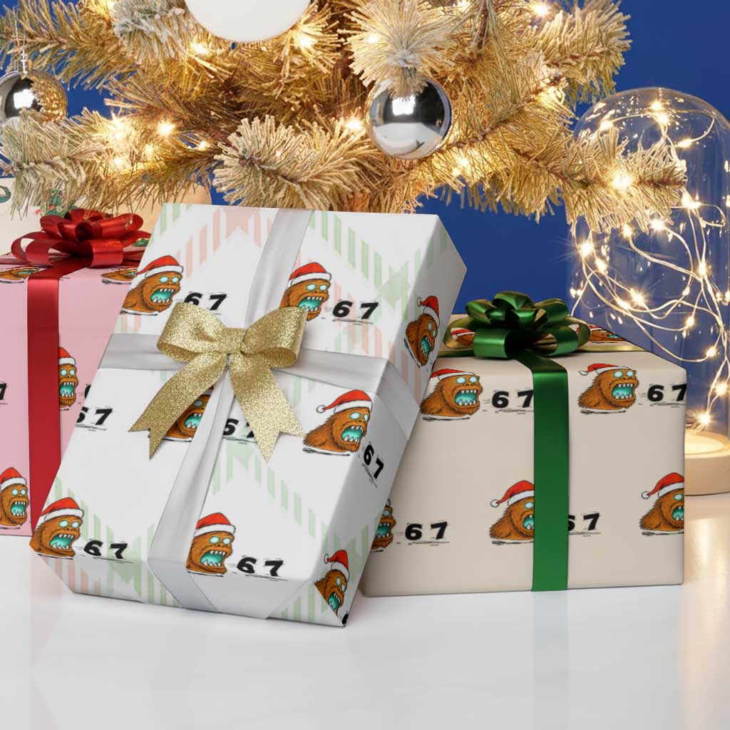 67 Six Seven Wrapping Paper Roll Funny Bigfoot Christmas - Wonder Print Shop