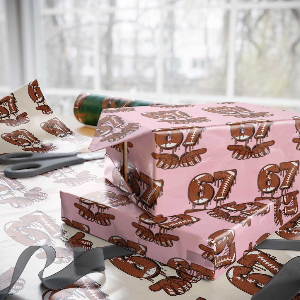 67 Six Seven Wrapping Paper Roll Funny Football Meme - Wonder Print Shop