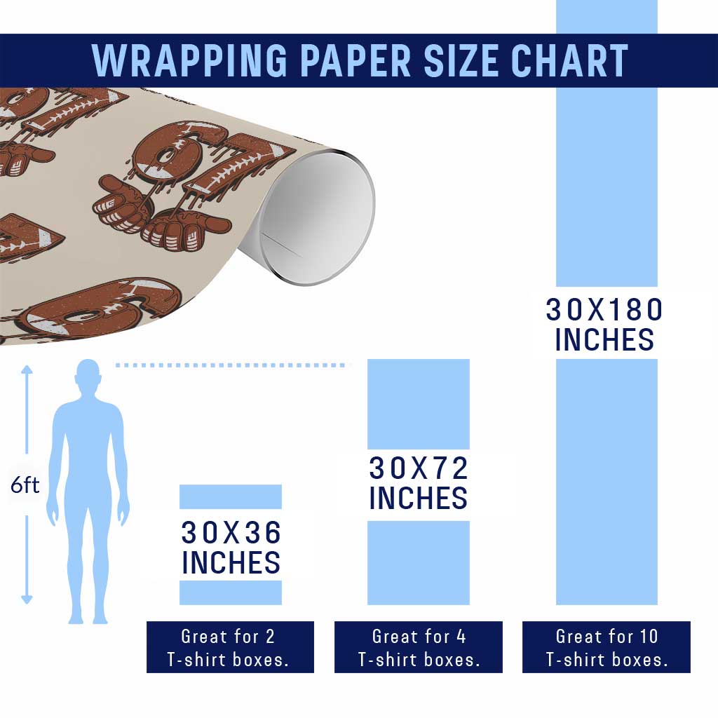 67 Six Seven Wrapping Paper Roll Funny Football Meme - Wonder Print Shop