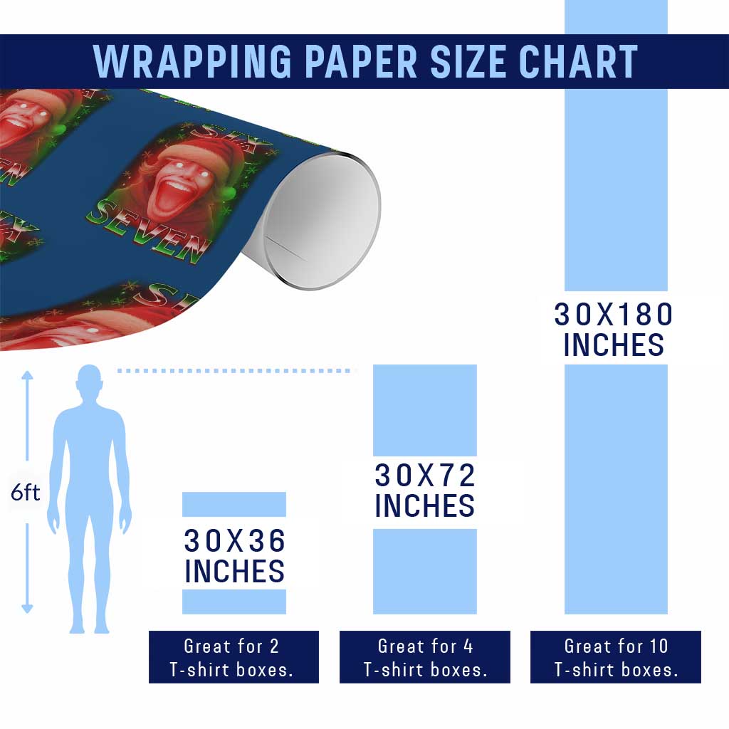 67 Six Seven Xmas Meme Wrapping Paper Roll The Mason 67 Kid Gen Alpha Slang - Wonder Print Shop
