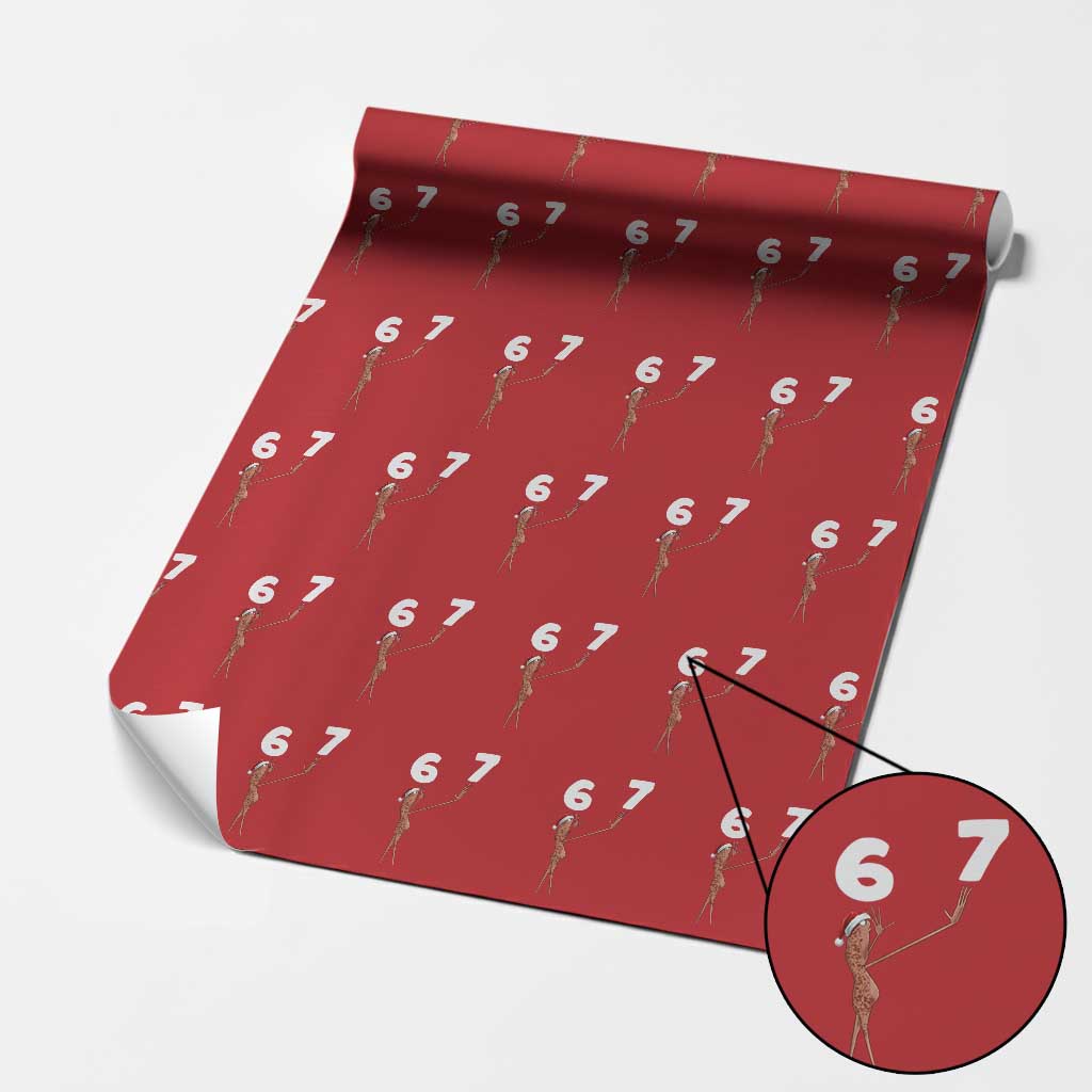 67 Six Seven Xmas Wrapping Paper Roll Marcus The Worm Meme - Wonder Print Shop