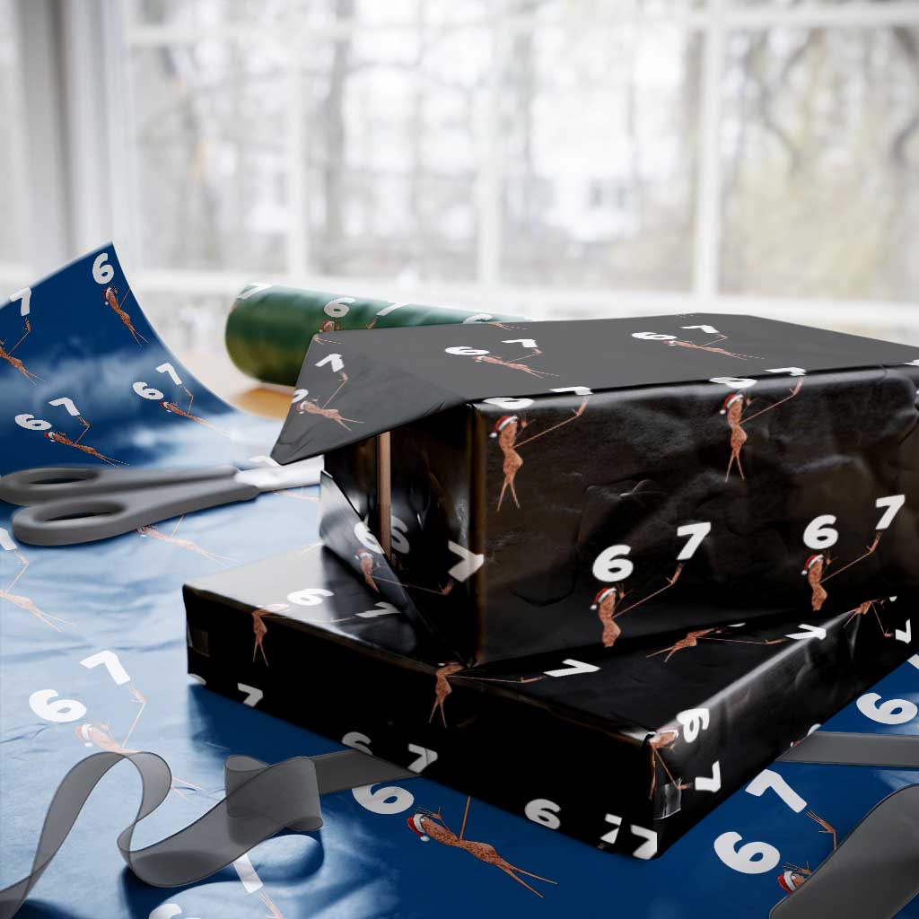 67 Six Seven Xmas Wrapping Paper Roll Marcus The Worm Meme - Wonder Print Shop