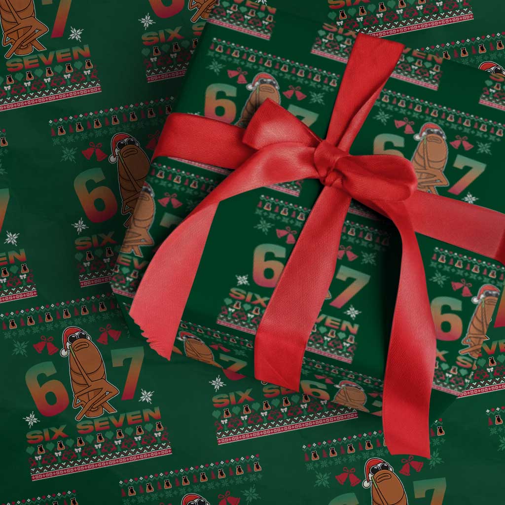 67 Six Seven Xmas Wrapping Paper Roll Marcus The Worm Robert Meme - Wonder Print Shop