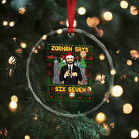67 Six Seven Zohran Mamdani Christmas Crystal Glass Ornament Progressive Democrats - Wonder Print Shop