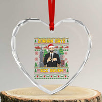 67 Six Seven Zohran Mamdani Christmas Heart Crystal Glass Ornament Progressive Democrats - Wonder Print Shop