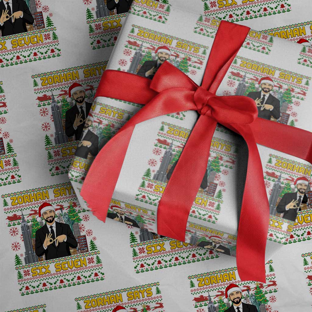 67 Six Seven Zohran Mamdani Christmas Wrapping Paper Roll Progressive Democrats - Wonder Print Shop