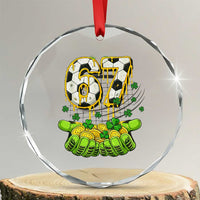 67 Soccer St Patricks Day Crystal Glass Ornament Funny Six Seven Gen Alpha Meme Drip
