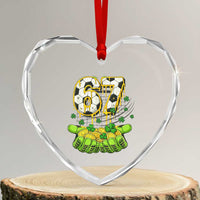 67 Soccer St Patricks Day Heart Crystal Glass Ornament Funny Six Seven Gen Alpha Meme Drip