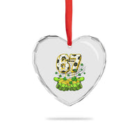 67 Soccer St Patricks Day Heart Crystal Glass Ornament Funny Six Seven Gen Alpha Meme Drip
