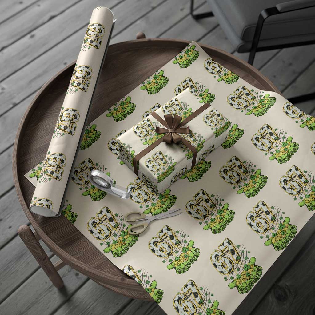 67 Soccer St Patricks Day Wrapping Paper Roll Funny Six Seven Gen Alpha Meme Drip