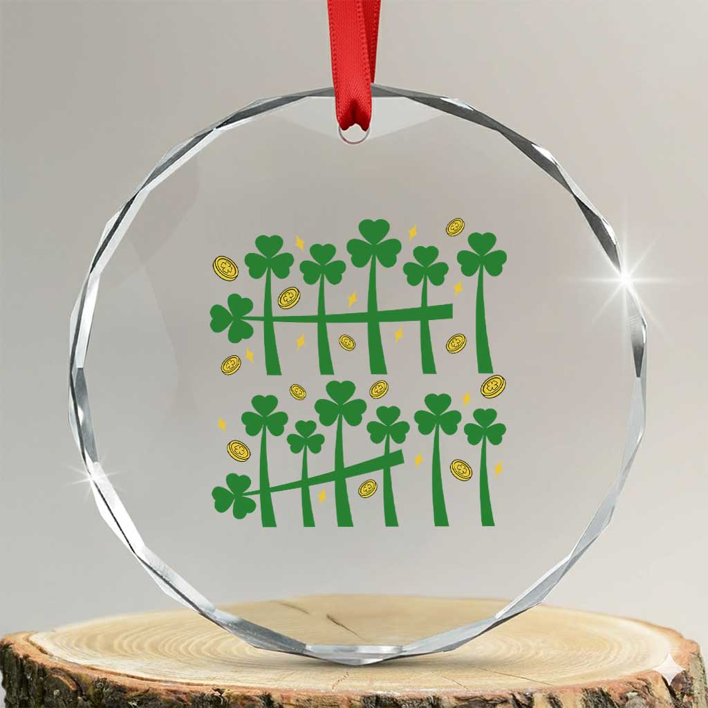 67 St Patricks Day Crystal Glass Ornament Funny Six Seven Gen Alpha Meme