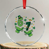 67 St Patricks Day Crystal Glass Ornament Funny Six Seven Hands Meme
