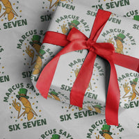 67 St Patricks Day Wrapping Paper Roll Funny Marcus The Worm Say Six Seven Meme