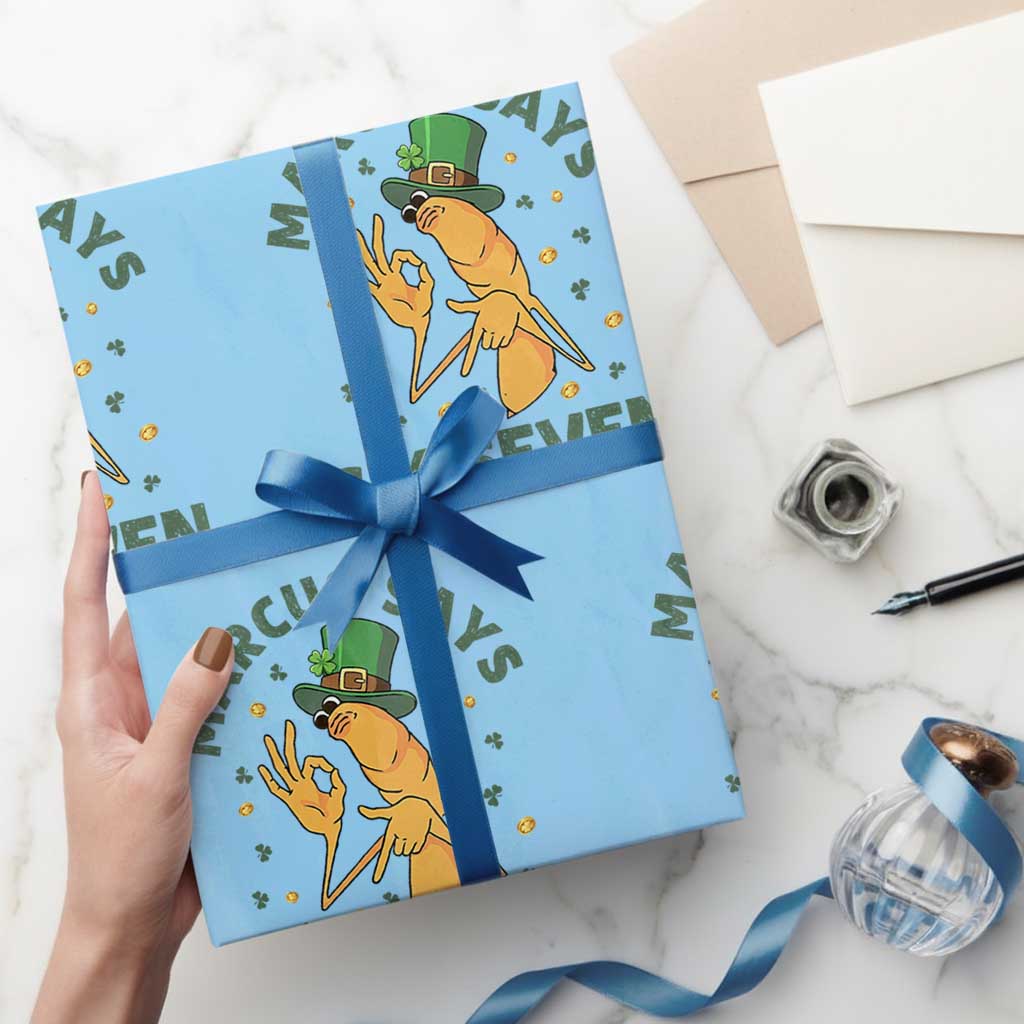 67 St Patricks Day Wrapping Paper Roll Funny Marcus The Worm Say Six Seven Meme
