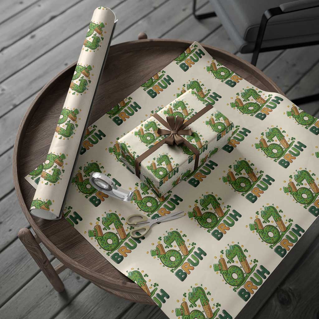 67 St Patricks Day Wrapping Paper Roll Funny Six Seven Bruh Meme
