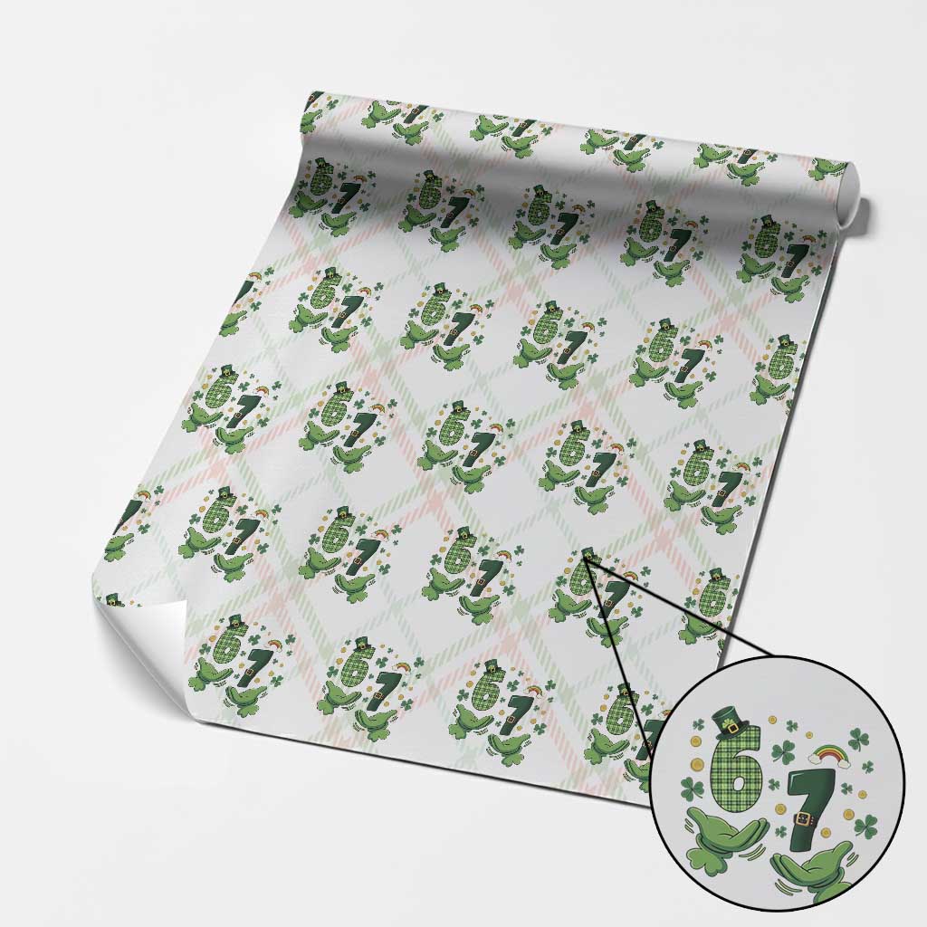 67 St Patricks Day Wrapping Paper Roll Funny Six Seven Hands Meme