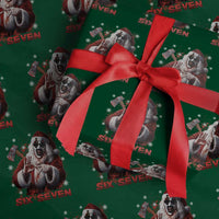 67 Terrifier Santa Horror Christmas Wrapping Paper Roll Funny Six Seven Meme Holiday Movie - Wonder Print Shop