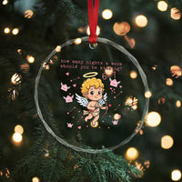 67 Valentine Meme Crystal Glass Ornament Funny Six Seven Cupid Saying - Wonder Print Shop