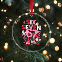 67 Valentines Crystal Glass Ornament Funny Six Seven Brainrot Meme