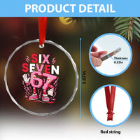 67 Valentines Crystal Glass Ornament Funny Six Seven Brainrot Meme
