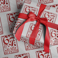 67 Valentines Playing Card Wrapping Paper Roll Funny Six Seven Relationship Meme - Wonder Print Shop