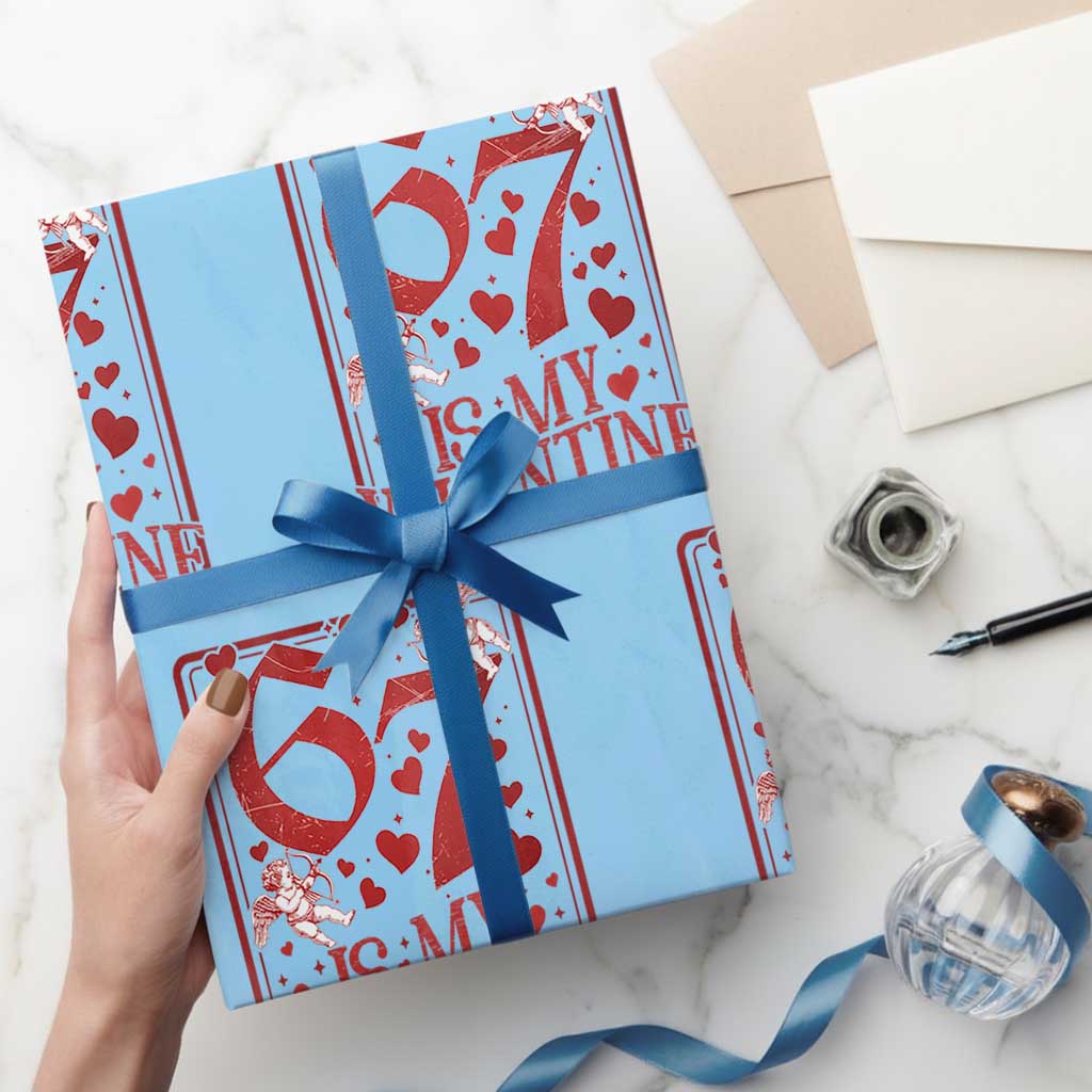 67 Valentines Playing Card Wrapping Paper Roll Funny Six Seven Relationship Meme - Wonder Print Shop