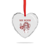 67 Valetines Meme Heart Crystal Glass Ornament Funny Six Seven Valentines Day Heart - Wonder Print Shop