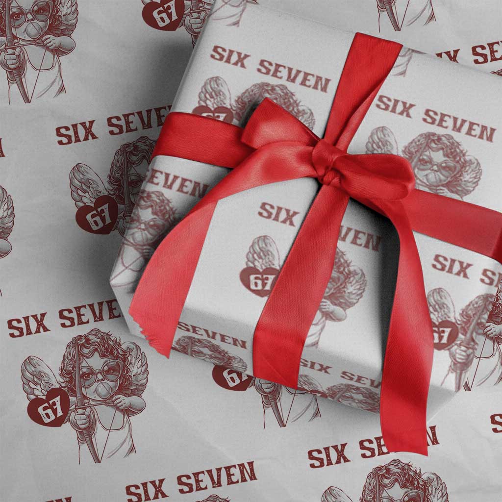 67 Valetines Meme Wrapping Paper Roll Funny Six Seven Valentines Day Heart - Wonder Print Shop