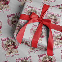 67 Valetines Wrapping Paper Roll Funny Cupid Says Six Seven - Wonder Print Shop