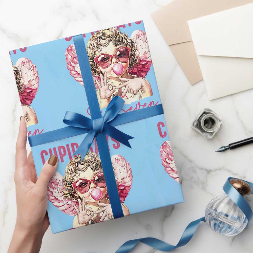67 Valetines Wrapping Paper Roll Funny Cupid Says Six Seven - Wonder Print Shop