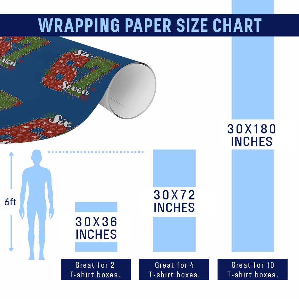 67 Xmas Wrapping Paper Roll Funny Six Seven Meme Gen Alpha Slang Snowflake - Wonder Print Shop