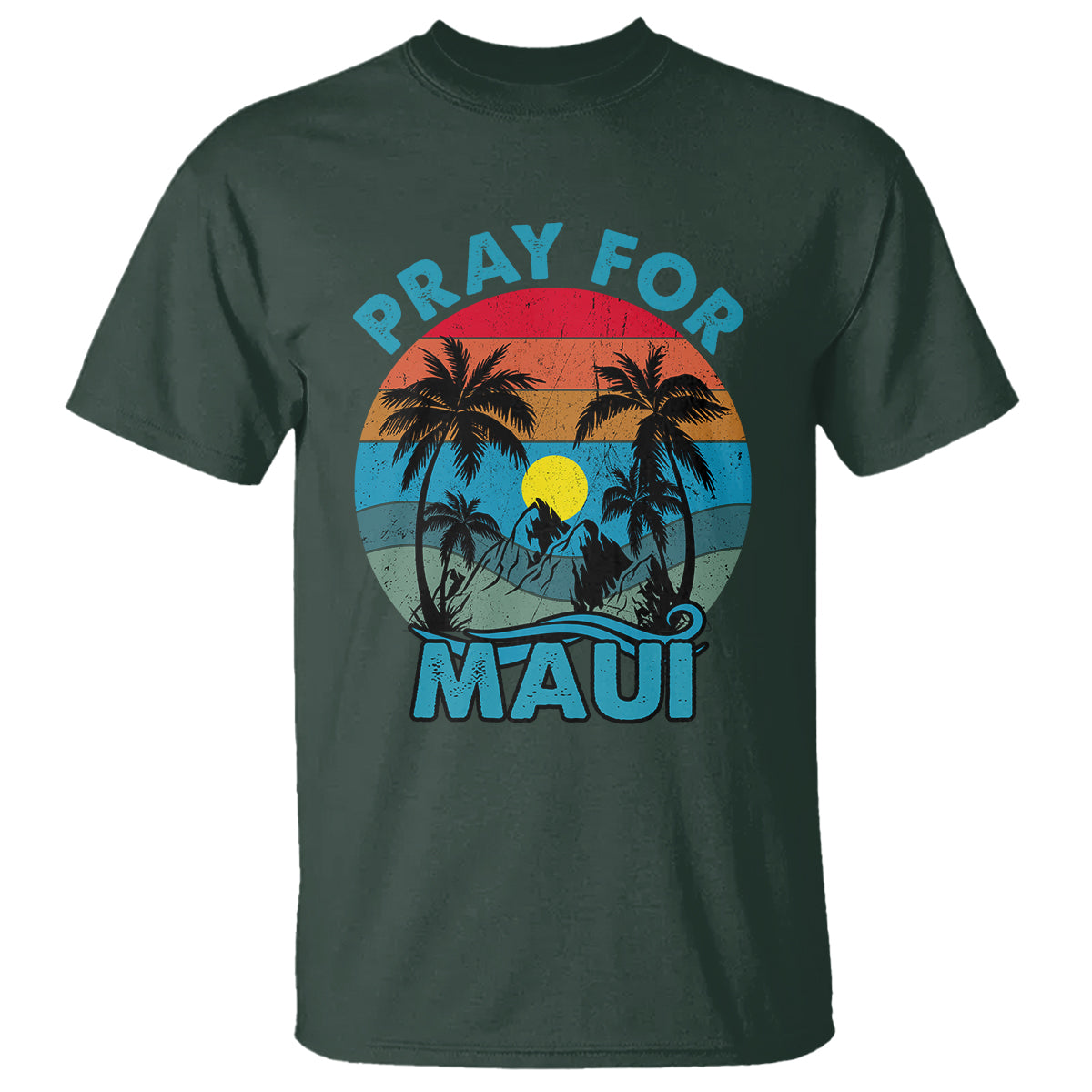 Pray For Maui Maui Strong Hawaii Strong Retro T Shirt - Wonder Print Shop
