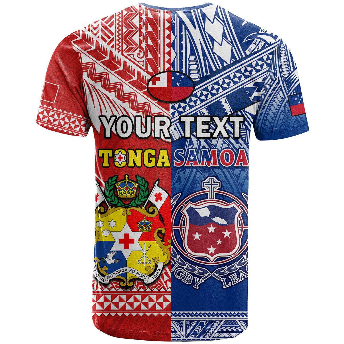 Custom Mate MaA Tonga And Toa Samoa Rugby T Shirt Polynesian Pattern - Wonder Print Shop
