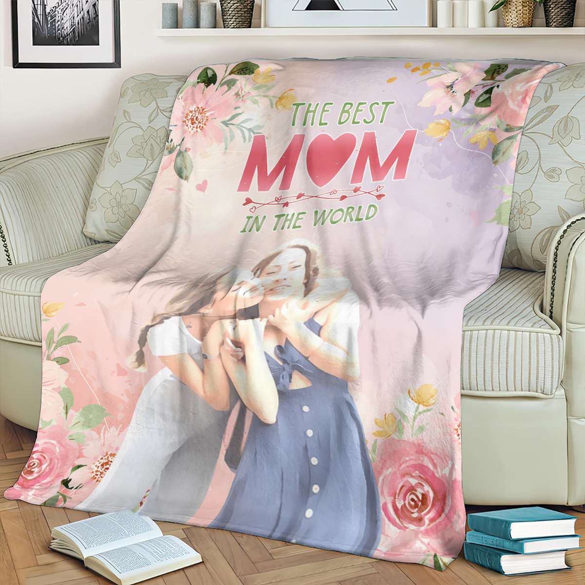 Custom Photo Mother's Day Blanket The Best Mom In The World | Wonder Print Shop