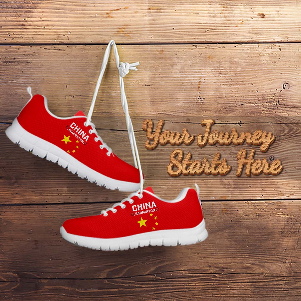 Personalised China Badminton Sneakers 2024 Chinese Dragon Version - Wonder Print Shop