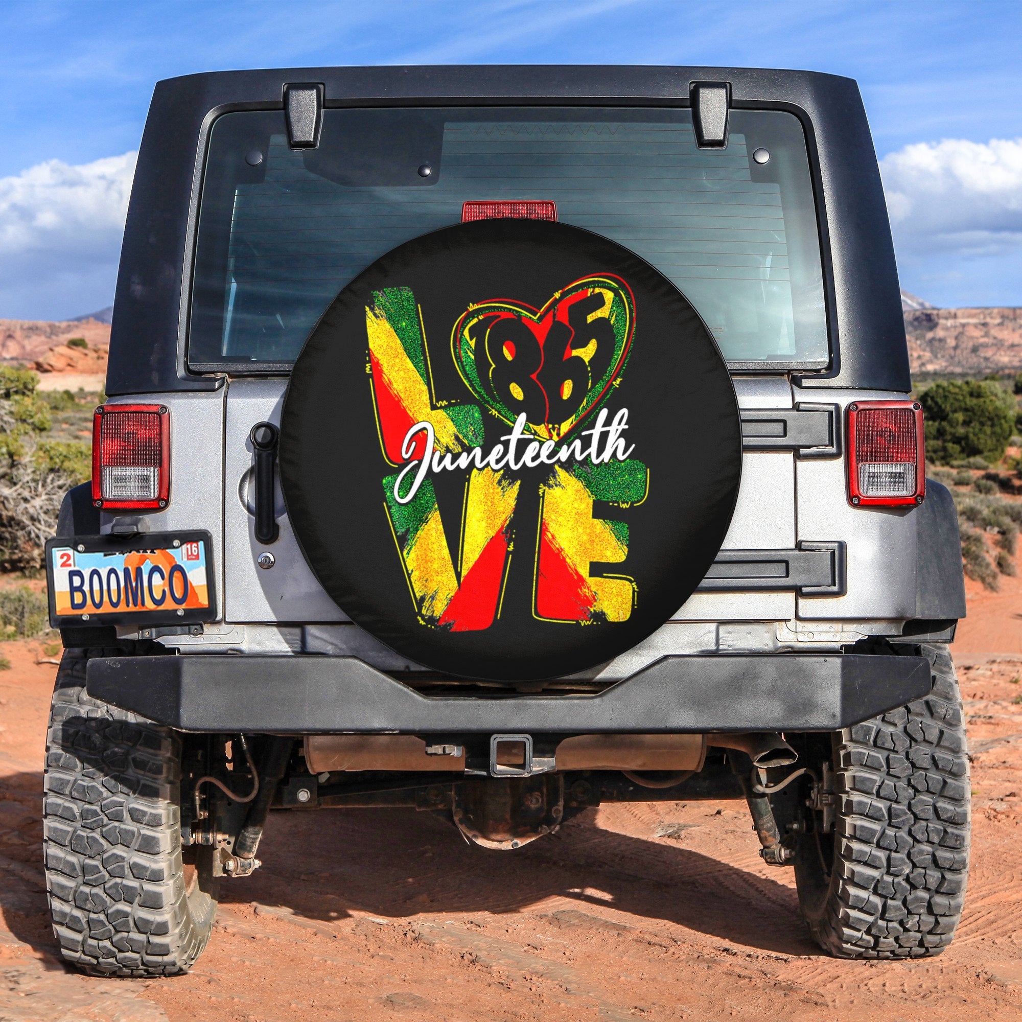 African Tire Covers - Juneteenth Spare Tire Cover Love Juneteenth 1865 NO.7 LT8 - Wonder Print Shop