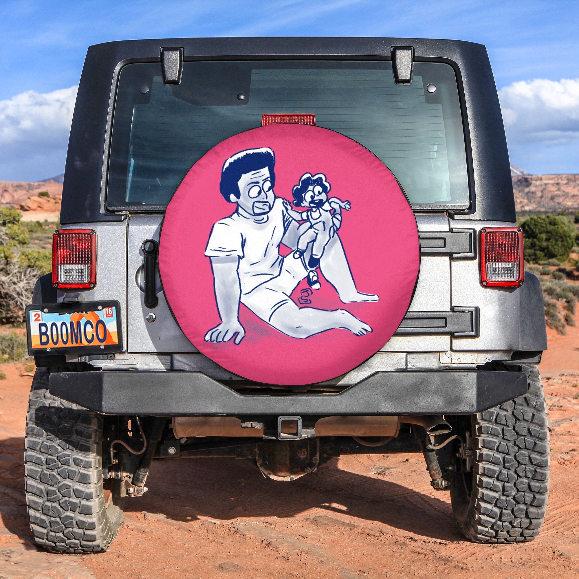 Father's Day Tire Covers - Father And Son Happy Father's Day Spare Tire Cover NO.7 LT8 - Wonder Print Shop